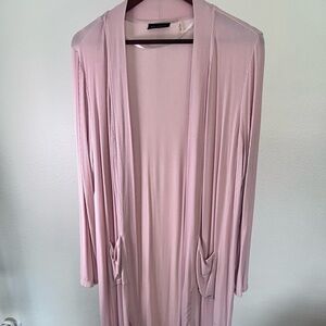 DKNY Ribbed duster in Soft Pink